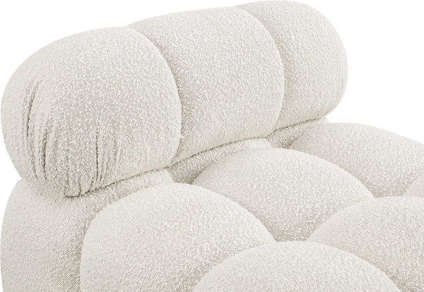 Ames Cream Boucle Fabric Armless 611Cream-Armless Meridian Furniture