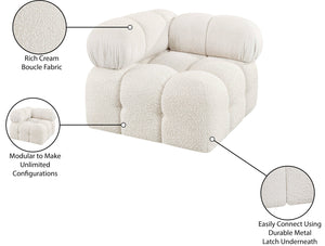 Ames Cream Boucle Fabric Corner 611Cream-Corner Meridian Furniture