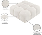 Ames Cream Boucle Fabric Ottoman 611Cream-Ott Meridian Furniture