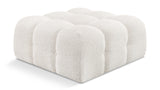 Ames Cream Boucle Fabric Ottoman 611Cream-Ott Meridian Furniture