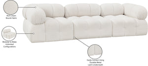 Ames Cream Boucle Fabric Modular Sofa 611Cream-S102A Meridian Furniture