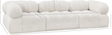 Ames Cream Boucle Fabric Modular Sofa 611Cream-S102A Meridian Furniture