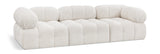 Ames Cream Boucle Fabric Modular Sofa 611Cream-S102A Meridian Furniture