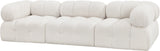 Ames Cream Boucle Fabric Modular Sofa 611Cream-S102A Meridian Furniture