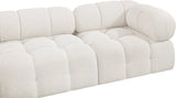 Ames Cream Boucle Fabric Modular Sofa 611Cream-S102A Meridian Furniture