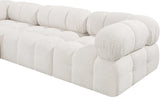 Ames Cream Boucle Fabric Modular Sofa 611Cream-S102A Meridian Furniture