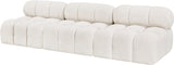 Ames Cream Boucle Fabric Modular Sofa 611Cream-S102B Meridian Furniture