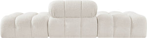 Meridian Furniture Ames Three Piece Modular Sofa Cream Boucle Upholstery for Modern Living Rooms 611Cream-S102C