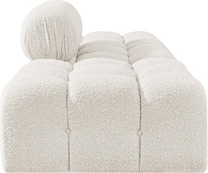 Meridian Furniture Ames Three Piece Modular Sofa Cream Boucle Upholstery for Modern Living Rooms 611Cream-S102C