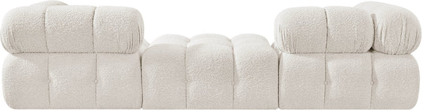 Meridian Furniture Ames Three Piece Modular Sofa in Cream Boucle for Contemporary Living Rooms 611Cream-S102D