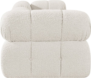 Meridian Furniture Ames Three Piece Modular Sofa in Cream Boucle for Contemporary Living Rooms 611Cream-S102D
