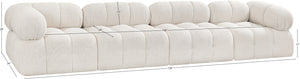 Ames Cream Boucle Fabric Modular Sofa 611Cream-S136A Meridian Furniture