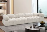 Ames Cream Boucle Fabric Modular Sofa 611Cream-S136A Meridian Furniture