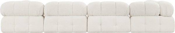 Ames Cream Boucle Fabric Modular Sofa 611Cream-S136A Meridian Furniture