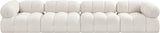 Ames Cream Boucle Fabric Modular Sofa 611Cream-S136A Meridian Furniture