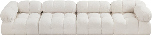 Ames Cream Boucle Fabric Modular Sofa 611Cream-S136A Meridian Furniture