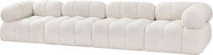Ames Cream Boucle Fabric Modular Sofa 611Cream-S136A Meridian Furniture
