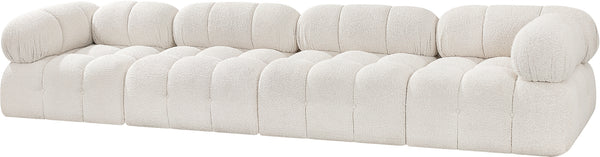 Ames Cream Boucle Fabric Modular Sofa 611Cream-S136A Meridian Furniture