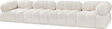 Ames Cream Boucle Fabric Modular Sofa 611Cream-S136A Meridian Furniture