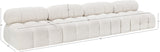 Ames Cream Boucle Fabric Modular Sofa 611Cream-S136B Meridian Furniture