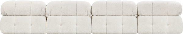Ames Cream Boucle Fabric Modular Sofa 611Cream-S136B Meridian Furniture