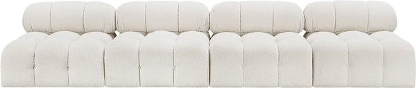Ames Cream Boucle Fabric Modular Sofa 611Cream-S136B Meridian Furniture