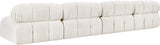 Ames Cream Boucle Fabric Modular Sofa 611Cream-S136B Meridian Furniture