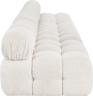 Ames Cream Boucle Fabric Modular Sofa 611Cream-S136B Meridian Furniture