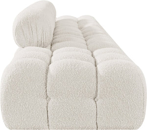 Meridian Furniture Ames Five Piece Modular Sectional Sofa Boucle Upholstered for Modern Living Rooms 611Cream-S170A