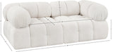 Ames Cream Boucle Fabric Modular Sofa 611Cream-S68A Meridian Furniture