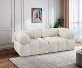 Ames Cream Boucle Fabric Modular Sofa 611Cream-S68A Meridian Furniture