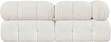 Ames Cream Boucle Fabric Modular Sofa 611Cream-S68A Meridian Furniture