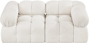 Ames Cream Boucle Fabric Modular Sofa 611Cream-S68A Meridian Furniture