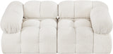 Ames Cream Boucle Fabric Modular Sofa 611Cream-S68A Meridian Furniture