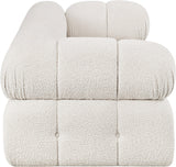 Ames Cream Boucle Fabric Modular Sofa 611Cream-S68A Meridian Furniture