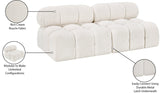 Ames Cream Boucle Fabric Modular Sofa 611Cream-S68B Meridian Furniture