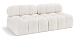 Ames Cream Boucle Fabric Modular Sofa 611Cream-S68B Meridian Furniture