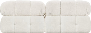 Ames Cream Boucle Fabric Modular Sofa 611Cream-S68B Meridian Furniture