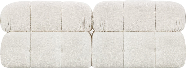Ames Cream Boucle Fabric Modular Sofa 611Cream-S68B Meridian Furniture