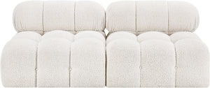 Ames Cream Boucle Fabric Modular Sofa 611Cream-S68B Meridian Furniture