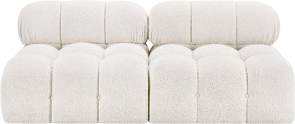 Ames Cream Boucle Fabric Modular Sofa 611Cream-S68B Meridian Furniture