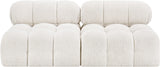 Ames Cream Boucle Fabric Modular Sofa 611Cream-S68B Meridian Furniture