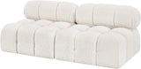 Ames Cream Boucle Fabric Modular Sofa 611Cream-S68B Meridian Furniture