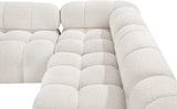 Ames Cream Boucle Fabric Modular Sectional 611Cream-Sec4A Meridian Furniture