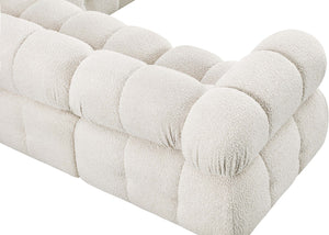 Ames Cream Boucle Fabric Modular Sectional 611Cream-Sec4A Meridian Furniture