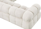 Ames Cream Boucle Fabric Modular Sectional 611Cream-Sec4A Meridian Furniture