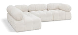 Ames Cream Boucle Fabric Modular Sectional 611Cream-Sec4A Meridian Furniture