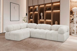 Ames Cream Boucle Fabric Modular Sectional 611Cream-Sec4A Meridian Furniture