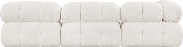 Ames Cream Boucle Fabric Modular Sectional 611Cream-Sec4A Meridian Furniture