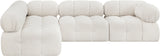 Ames Cream Boucle Fabric Modular Sectional 611Cream-Sec4A Meridian Furniture